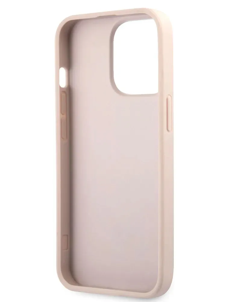 Guess для iPhone 15 Pro Max чехол PU 4G + Ring Hard Pink