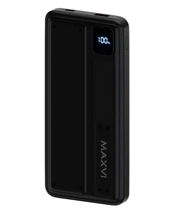 Внешний аккумулятор Maxvi PB10-10 10000мАч, 2A USB + кабели: Type-C/Lightning