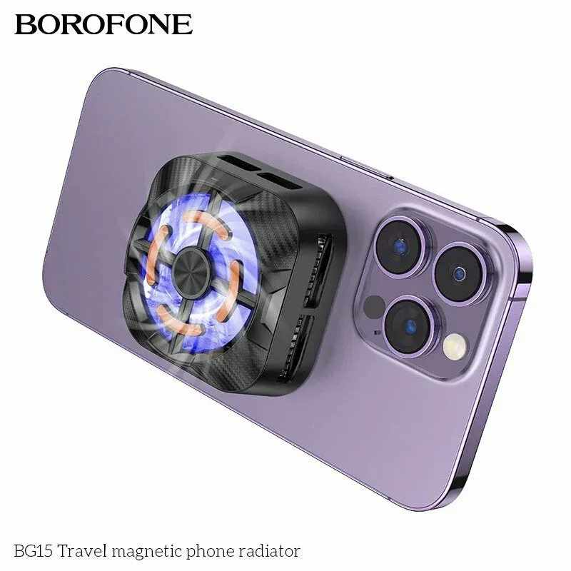 Кулер игровой (охлаждение) для смартфонов BOROFONE BG15 Travel magnetic phone radiator (черный)