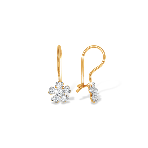 Серьги из золота с фианитами