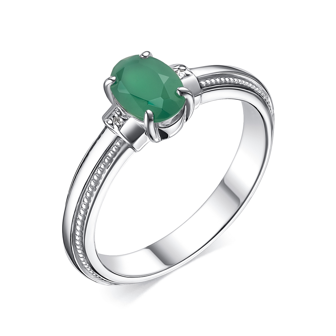 Кольцо из серебра с бриллиантом
