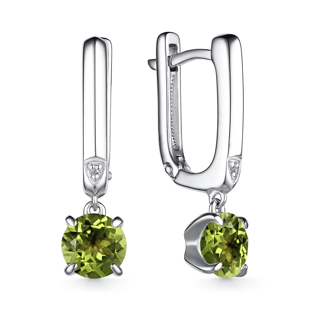 Серьги из серебра с бриллиантами