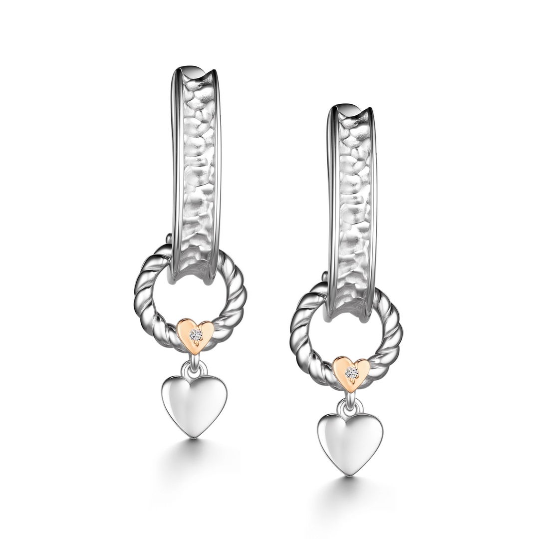 Серьги из серебра с бриллиантами