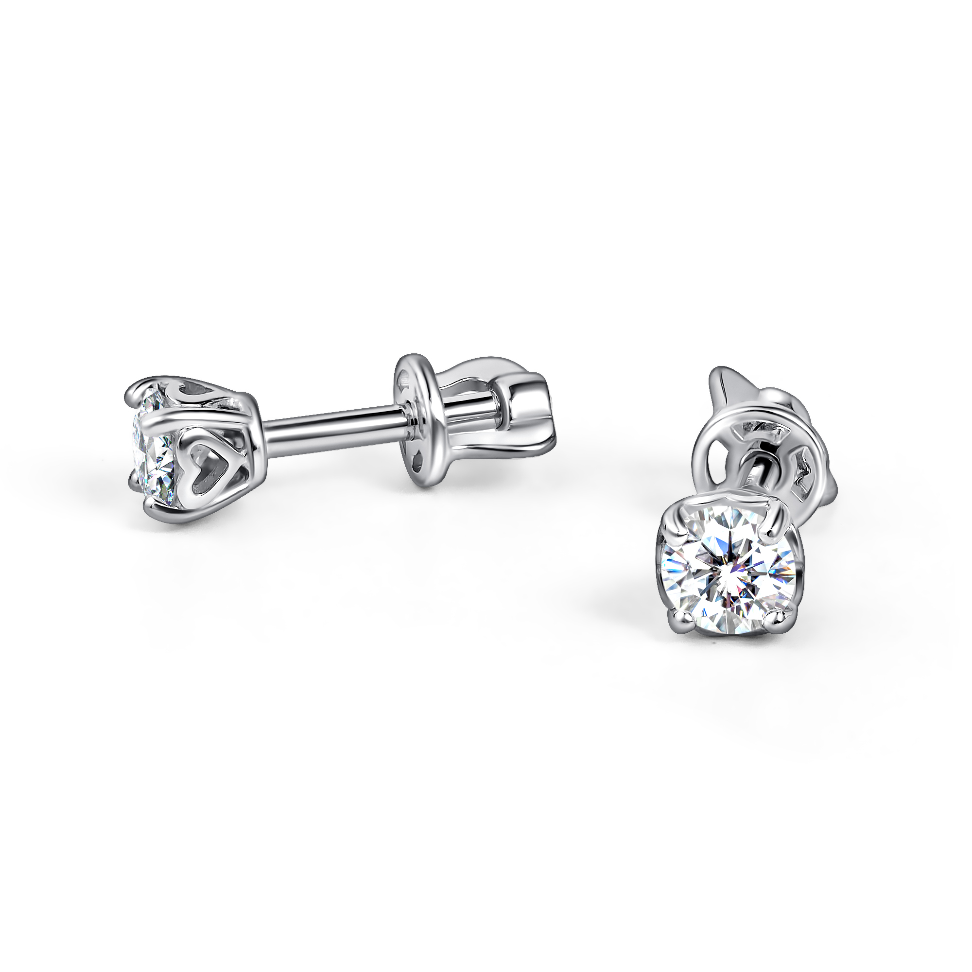 Серьги из серебра с фианитом