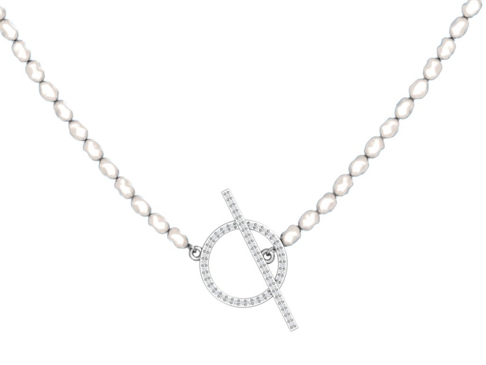 Колье из серебра с жемчугом