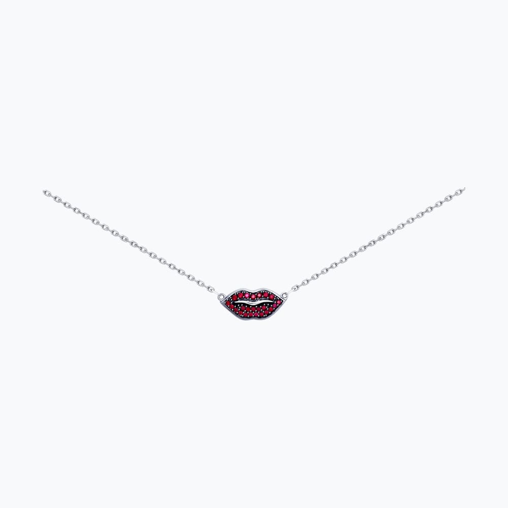 Колье из серебра с фианитами