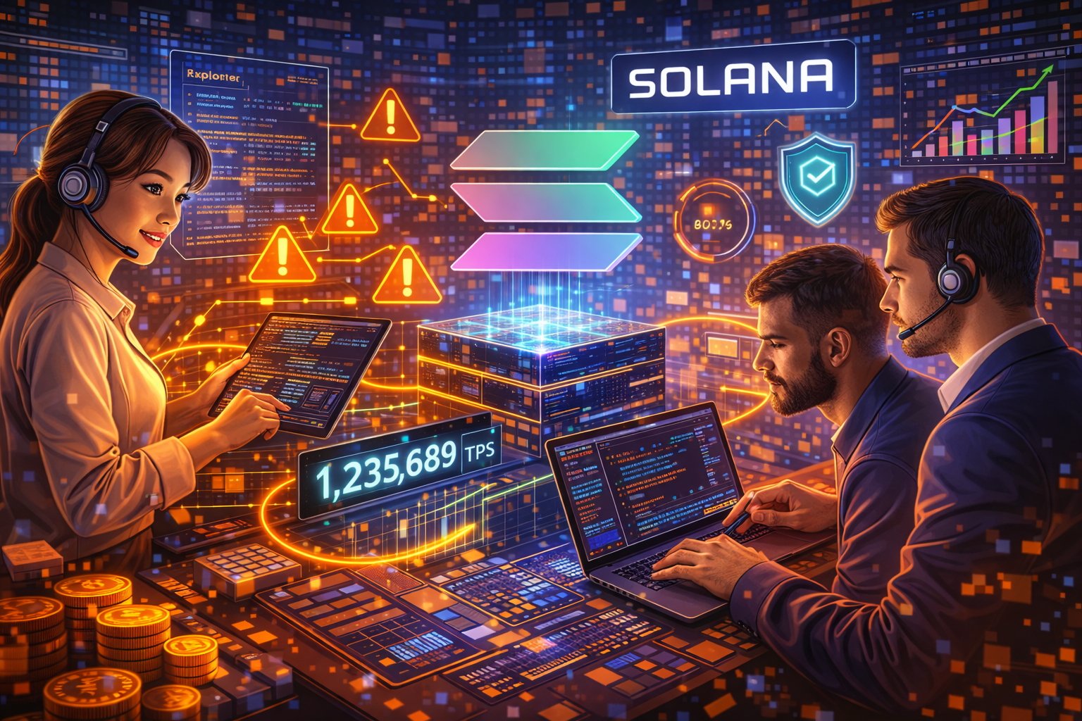 Команда Firedancer также внесла свой вклад в развитие сети // Иллюстрация: Midjourney
