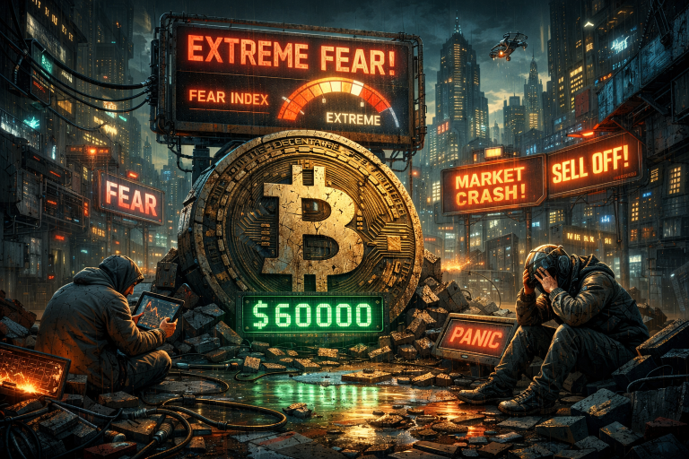 Биткоин нащупал дно в районе $60 000 при рекордном страхе инвесторов