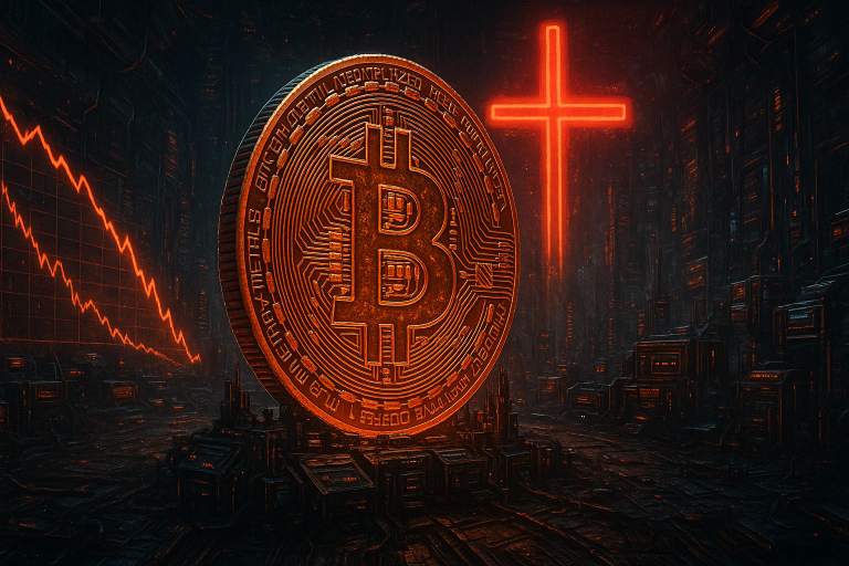 Биткоин подошел к паттерну «крест смерти» после снижения на 25%