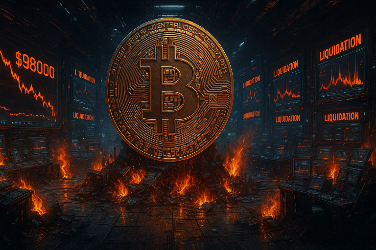 Биткоин рухнул до $98 000, рынок охватила волна ликвидаций