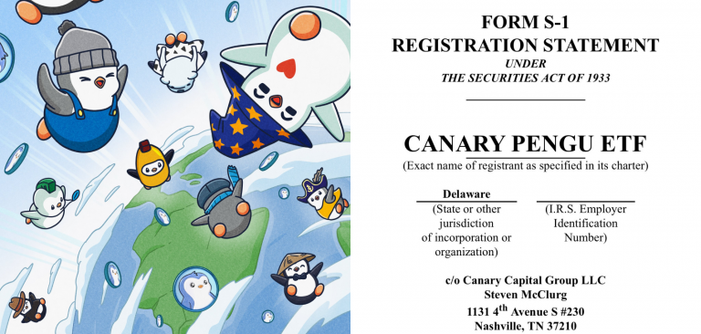 Canary Capital подает заявку на PENGU и Pudgy Penguins NFTs ETF