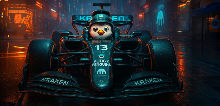 Маскот Pudgy Penguins появится на болиде F1 в партнерстве с Kraken