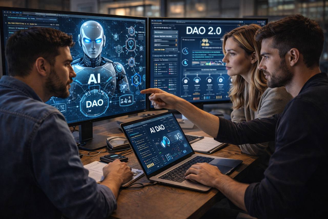 DAO и ИИ — новая эра децентрализованного управления // Иллюстрация: Midjourney