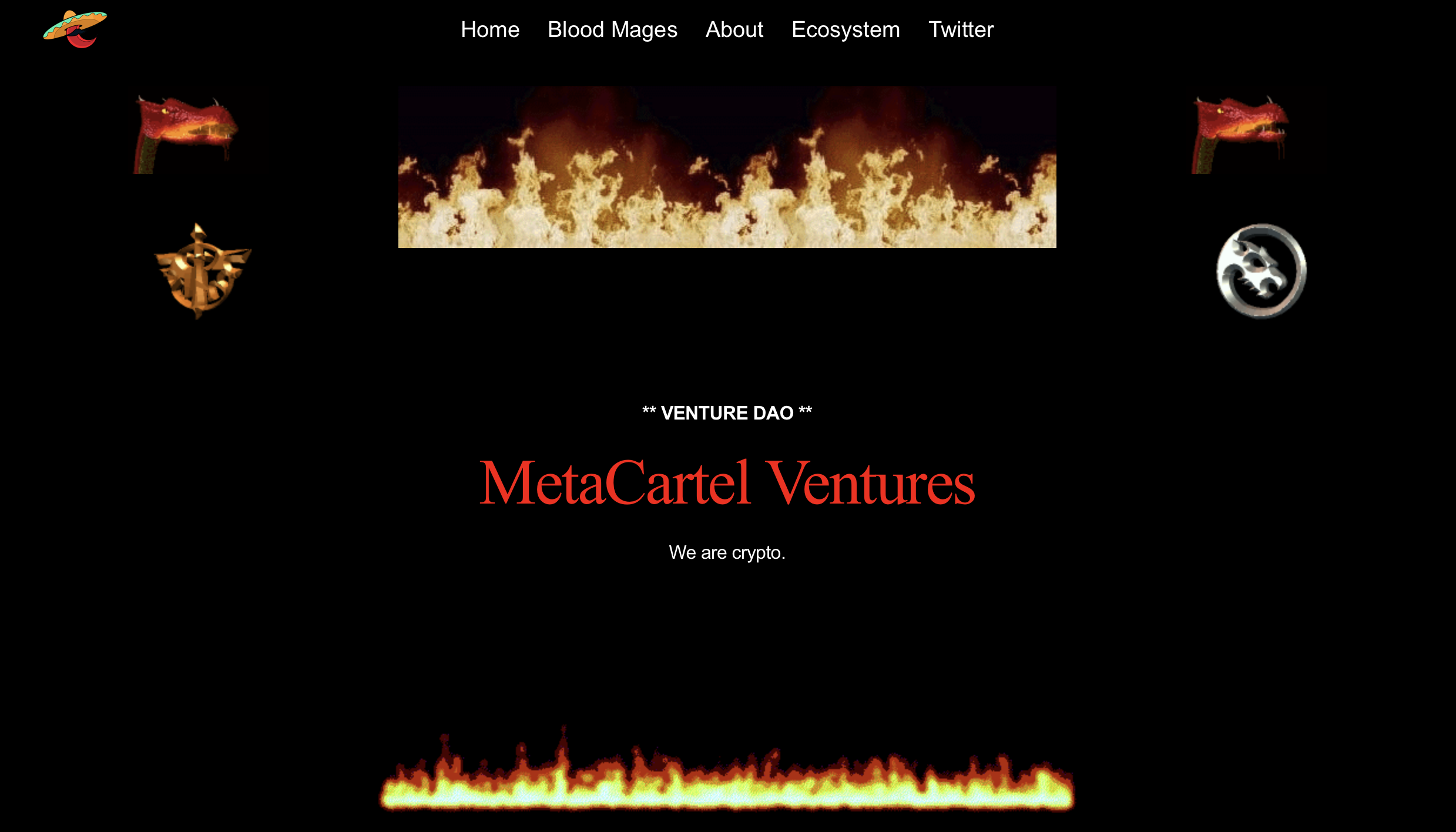 Стартовая страница MetaCartel Ventures // Источник: MetaCartel Ventures