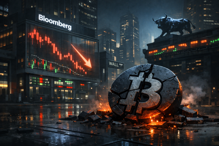 Стратег Bloomberg предсказал обвал биткоина до $10 000 из-за пика фондового рынка
