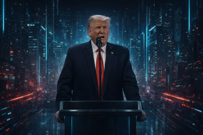 Трамп в Давосе: замена Пауэлла, закон о крипторынке и битва за ликвидность с Китаем