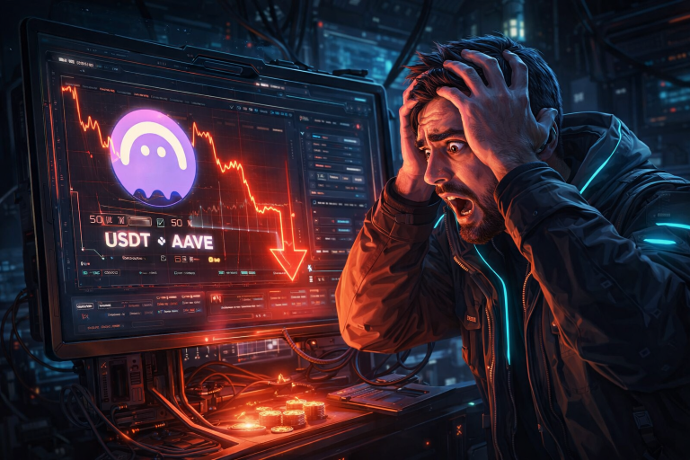 Трейдер потерял миллионы при обмене $50 млн USDT на токены AAVE