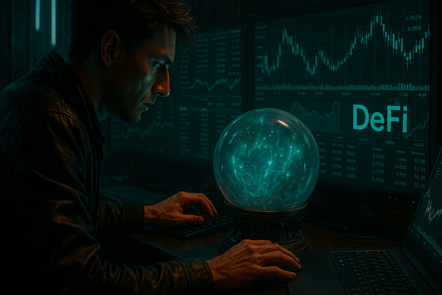 Как работают криптовалютные предсказательные рынки в DeFi? // Источник: Midjourney