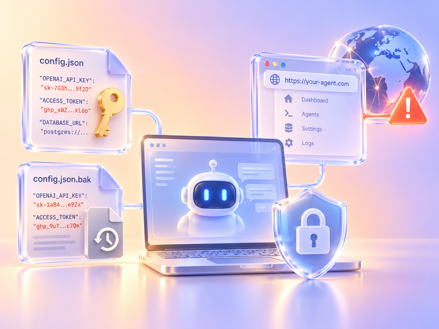 Визуализация кибербезопасности ИИ-агента // Иллюстрация: Midjourney