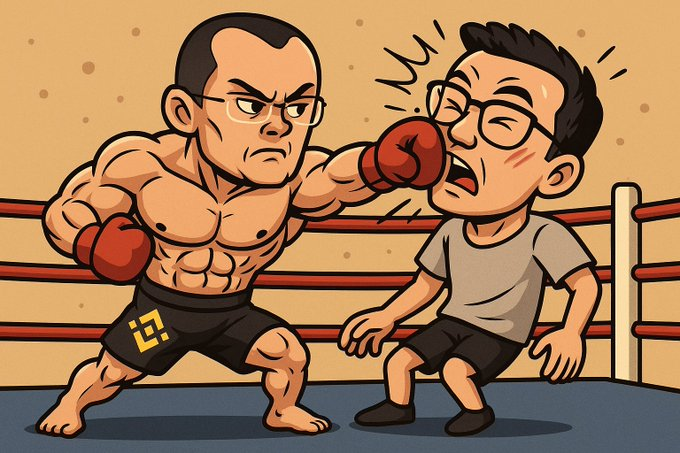 Мем о том, как спор платформ превращается в боксерский матч // Источник: Социальная сеть X