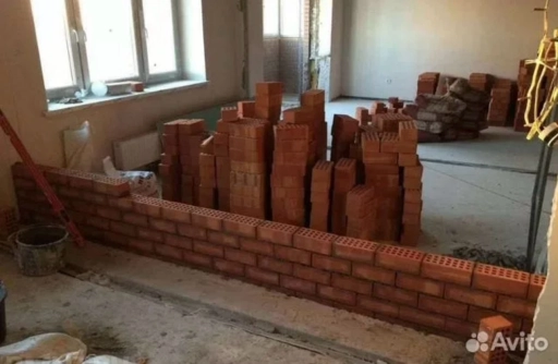 Строительство кладка, перегородоки.