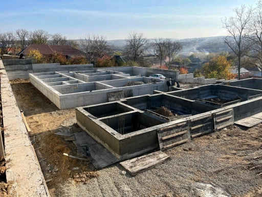 Заливка фундамента