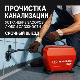 Прочистка канализации, устранение засоров