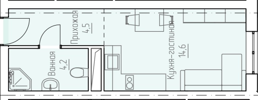 Квартира, Студия, 23 м², Собственник
