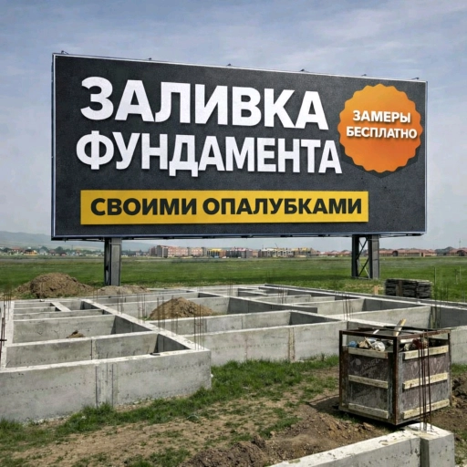 Заливка фундамента