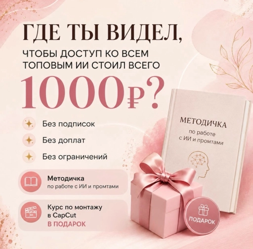 Полный доступ ко всем НЕЙРОСЕТЯМ PRO+