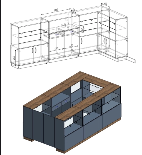 Мебель торговый островок