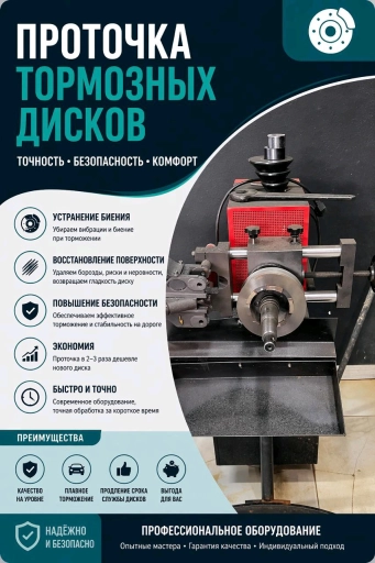 Замена или проточка тормозных дисков