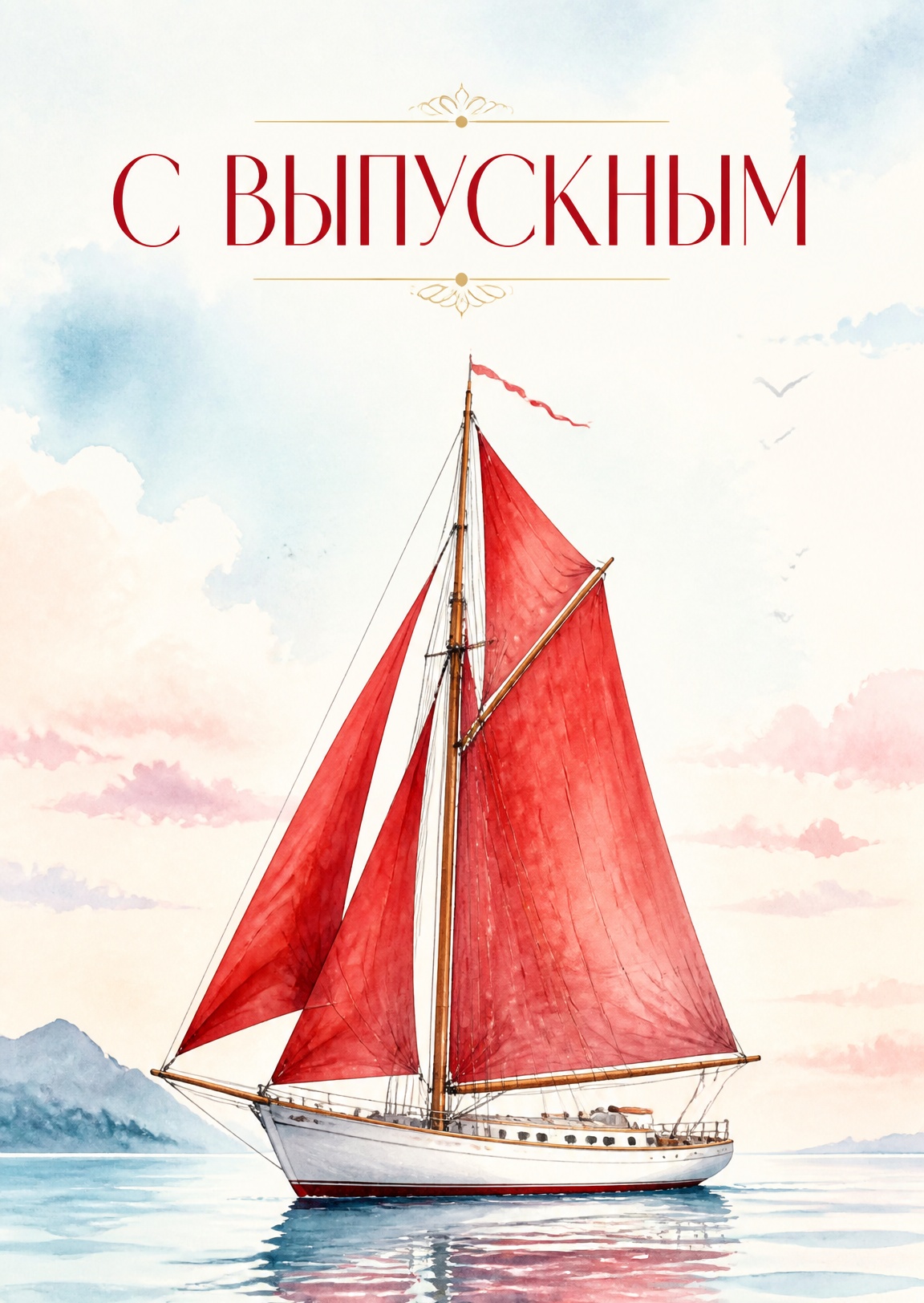 Открытка "С выпускным"