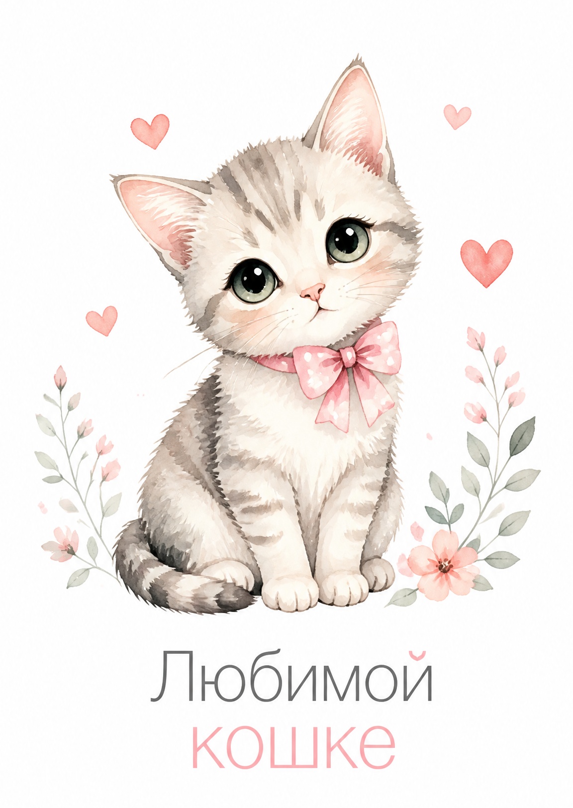 Открытка "Любимой кошке"