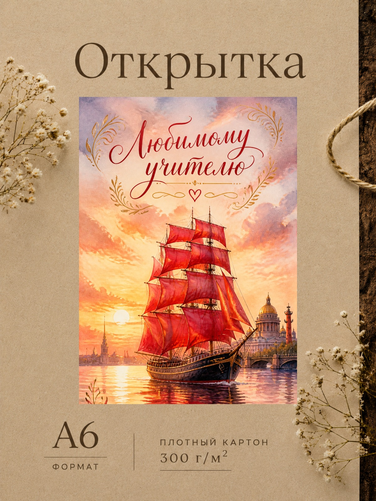 Открытка Любимому учителю