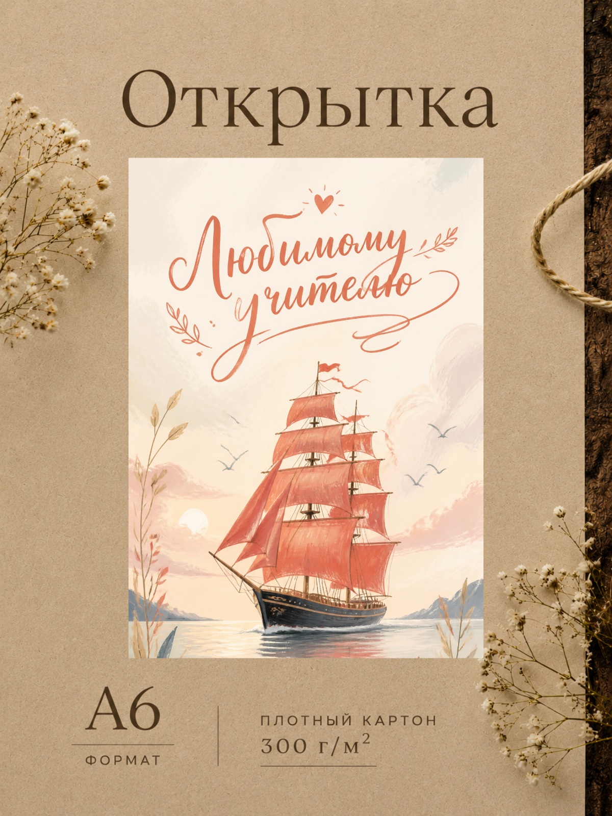 Открытка Любимому учителю