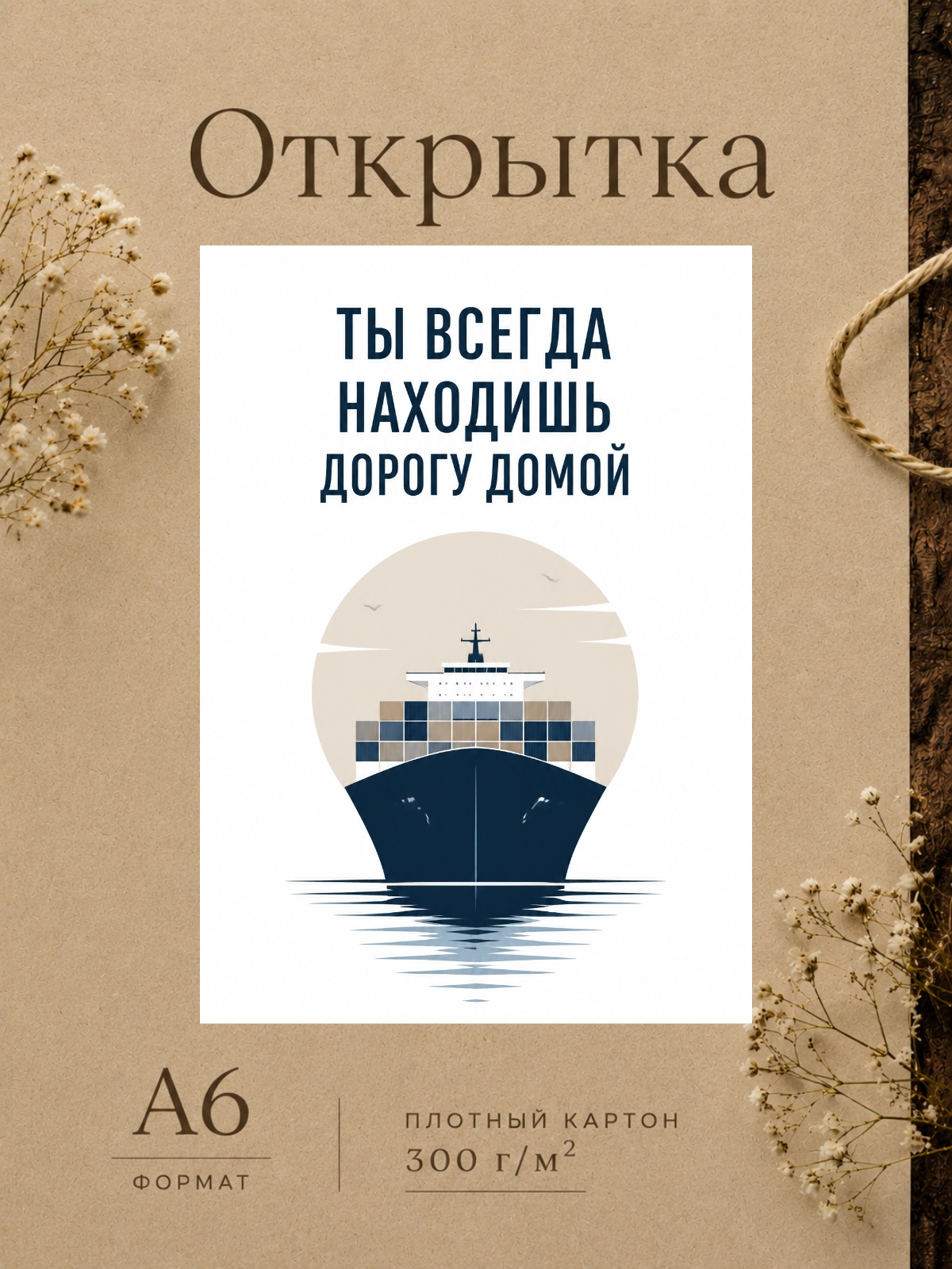 Открытка моряку
