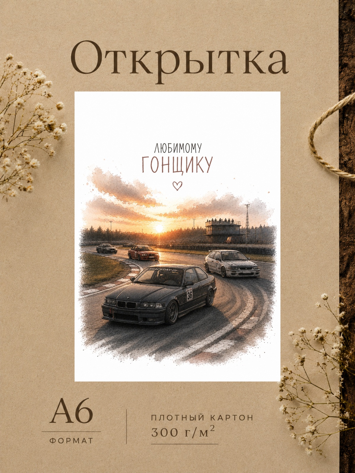 Открытка любимому гонщику