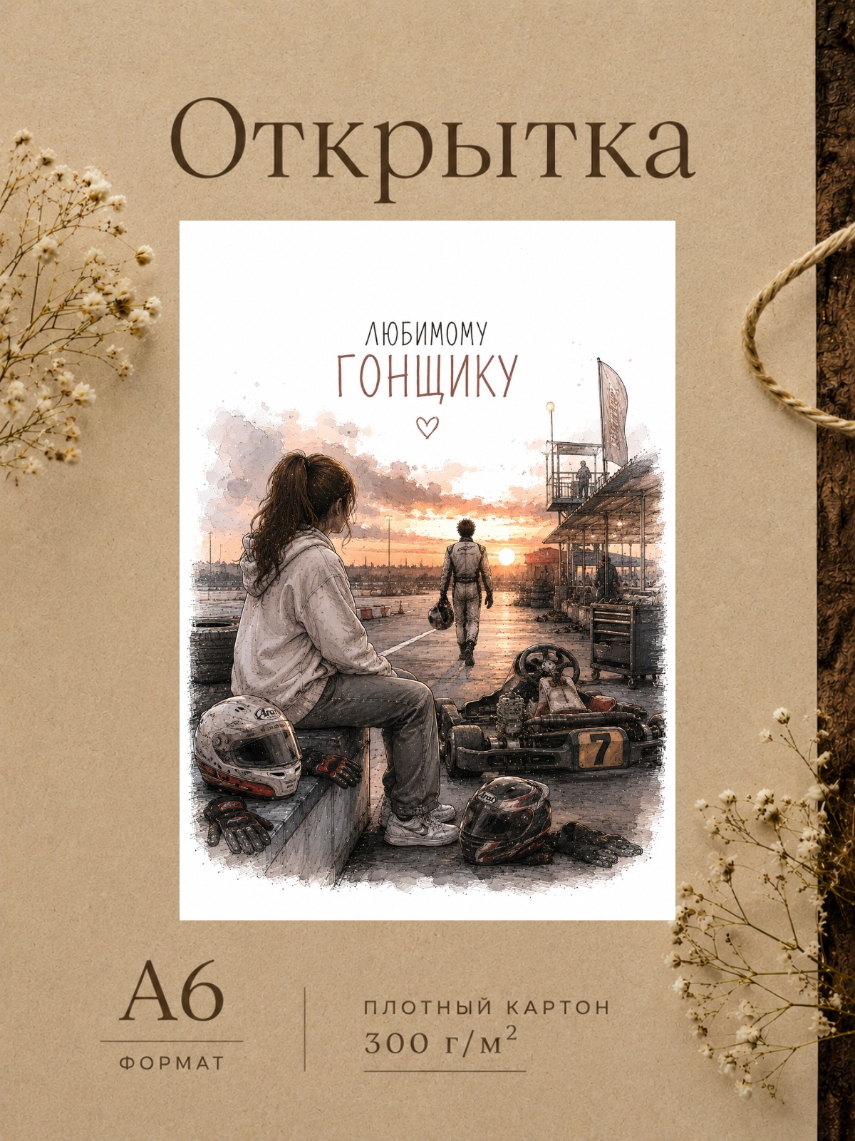 Открытка любимому гонщику