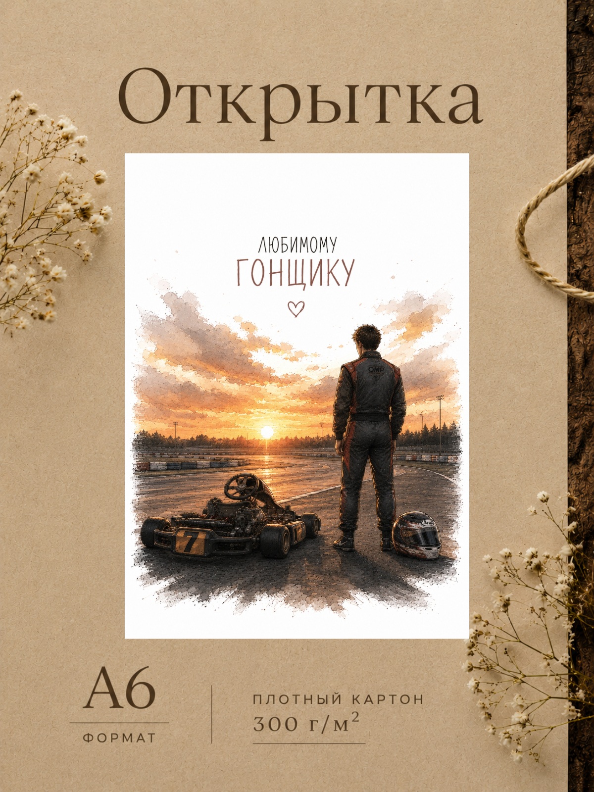 Открытка любимому гонщику
