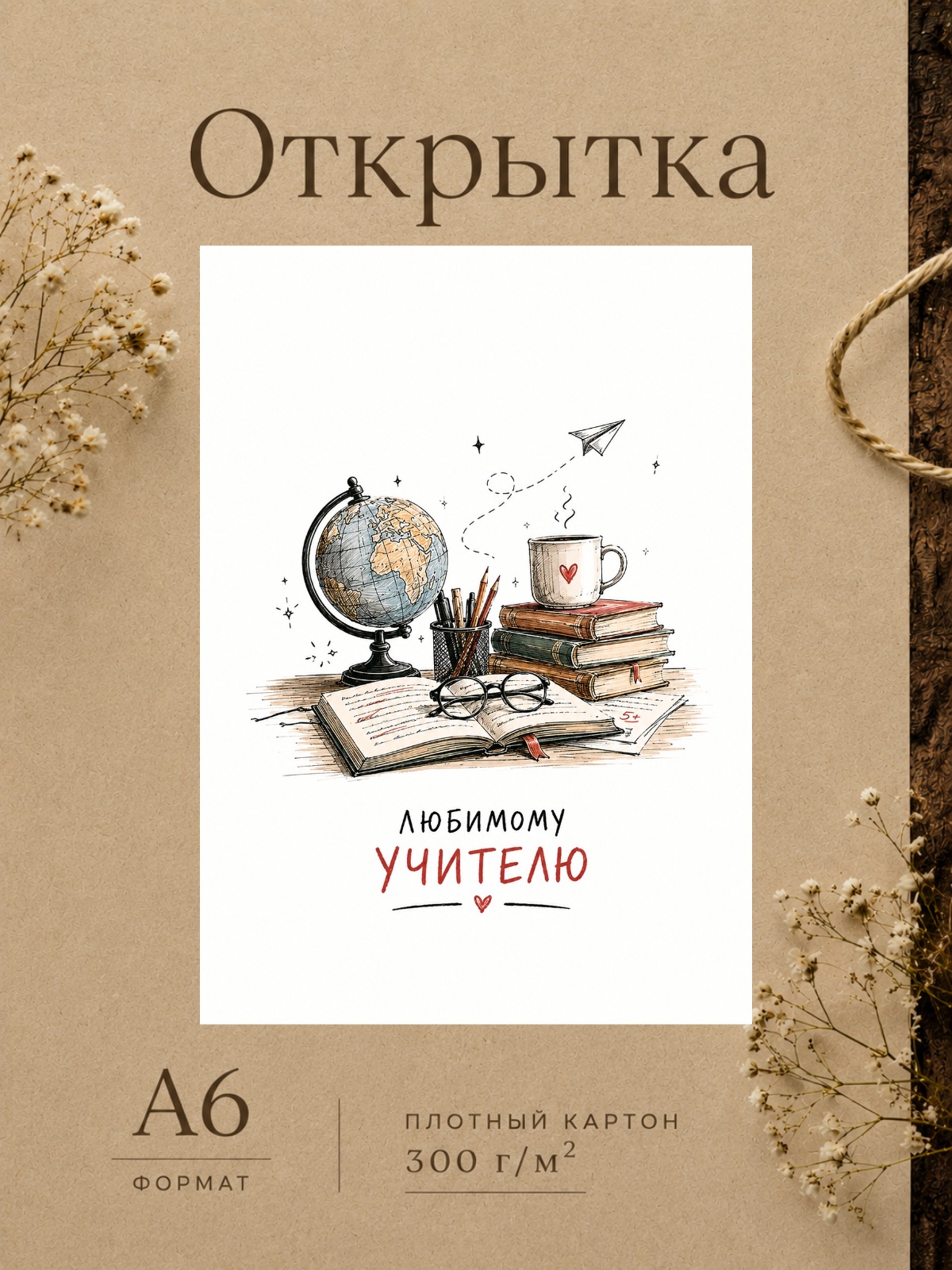 Открытка любимому учителю