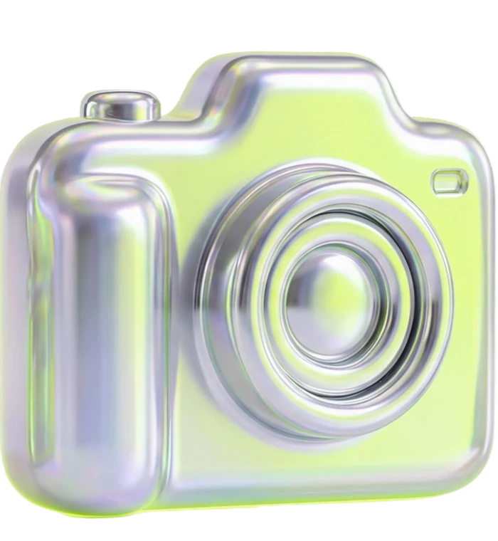 Объёмная иллюстрация: фотоаппарат