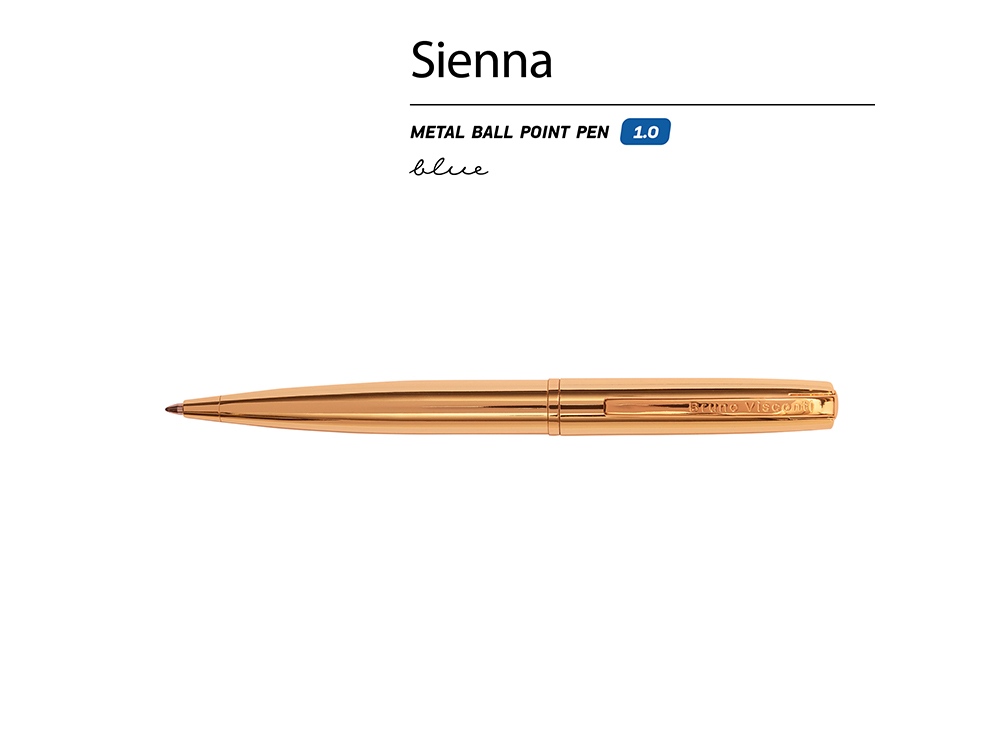 Ручка металлическая шариковая Sienna, софт-тач Ручка металлическая шариковая Sienna, софт-тач