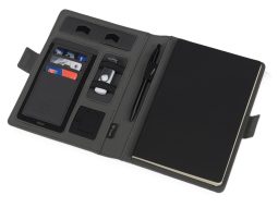 Органайзер с беспроводной зарядкой Powernote, 5000 mAh Органайзер с беспроводной зарядкой Powernote, 5000 mAh