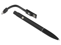 Ручка металлическая шариковая Connect с кабелем USB 2 в 1 Ручка металлическая шариковая Connect с кабелем USB 2 в 1