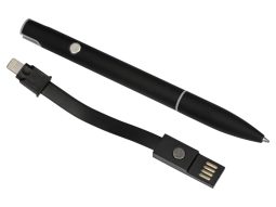 Ручка металлическая шариковая Connect с кабелем USB 2 в 1 Ручка металлическая шариковая Connect с кабелем USB 2 в 1