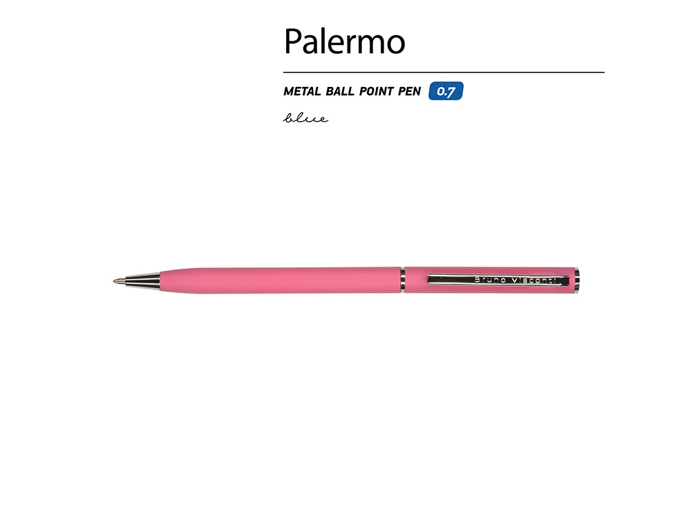 Ручка металлическая шариковая Palermo, софт-тач Ручка металлическая шариковая Palermo, софт-тач