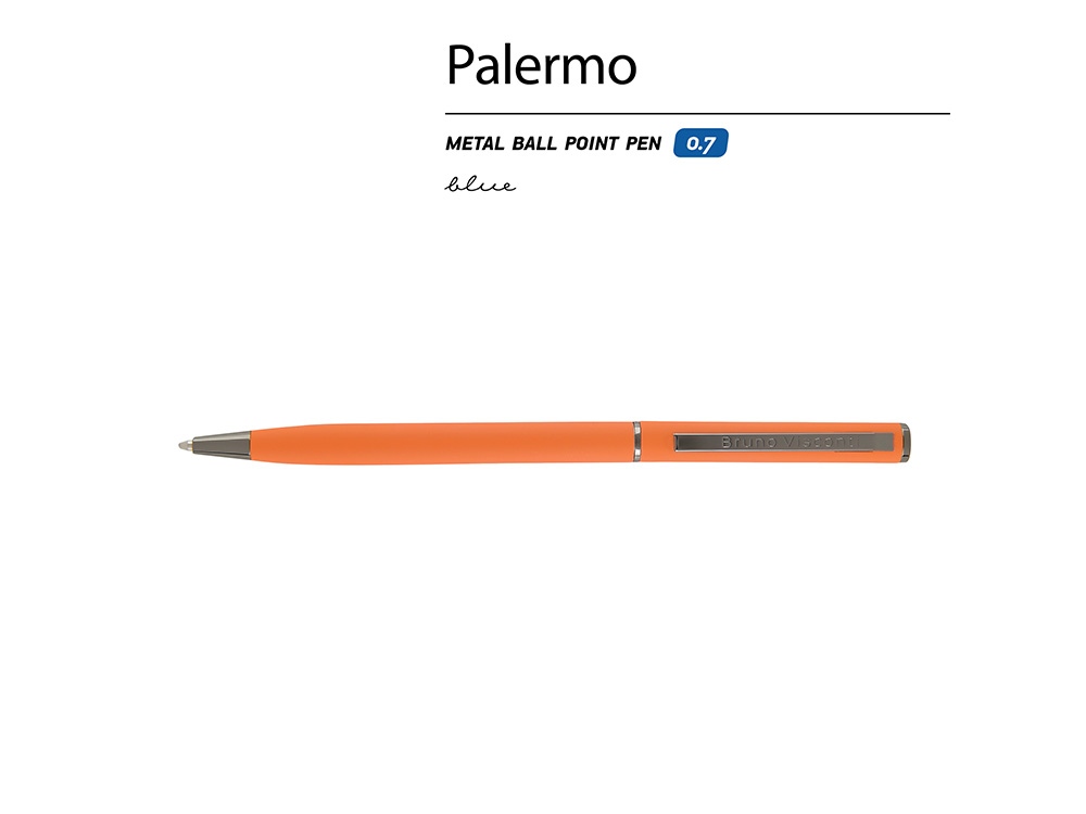 Ручка металлическая шариковая Palermo, софт-тач Ручка металлическая шариковая Palermo, софт-тач