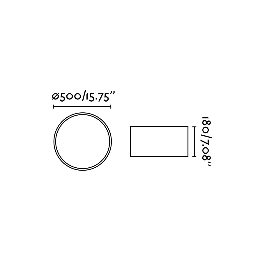 Плафон Seven 50 см белый