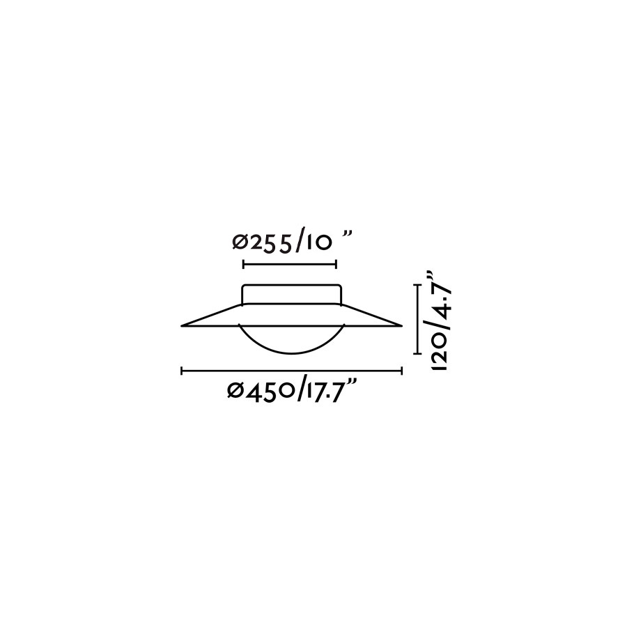 Плафон Side 20W никель